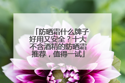防晒霜什么牌子好用又安全？十大不含酒精的防晒霜推荐，值得一试