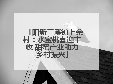 阳新三溪镇上余村：水蜜桃喜迎丰收 甜蜜产业助力乡村振兴
