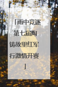 雨中竞逐 第七届陶铸故里红军行激情开赛
