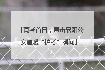 高考首日，直击襄阳公安温暖“护考”瞬间