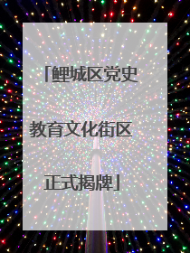 鲤城区党史教育文化街区正式揭牌