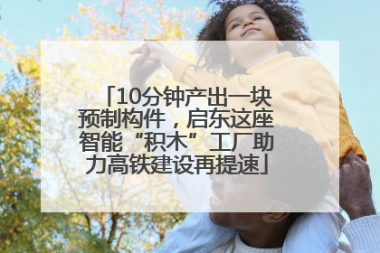 10分钟产出一块预制构件，启东这座智能“积木”工厂助力高铁建设再提速
