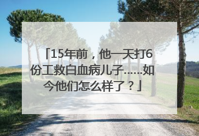 15年前，他一天打6份工救白血病儿子……如今他们怎么样了？