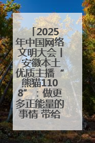 2025年中国网络文明大会丨 安徽本土优质主播“熊猫1108”：做更多正能量的事情 带给大家快乐