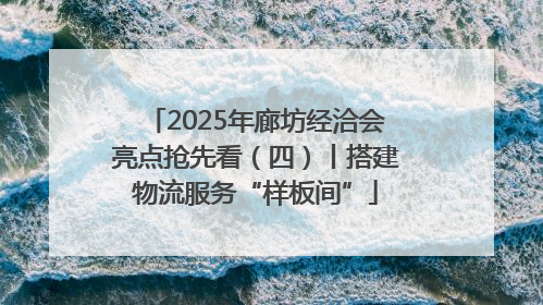 2025年廊坊经洽会亮点抢先看（四）丨搭建物流服务“样板间”