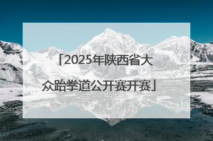 2025年陕西省大众跆拳道公开赛开赛