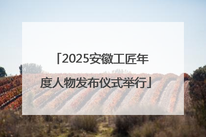 2025安徽工匠年度人物发布仪式举行