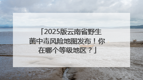 2025版云南省野生菌中毒风险地图发布！你在哪个等级地区？