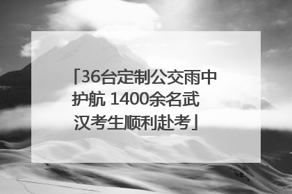 36台定制公交雨中护航 1400余名武汉考生顺利赴考