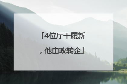 4位厅干履新，他由政转企