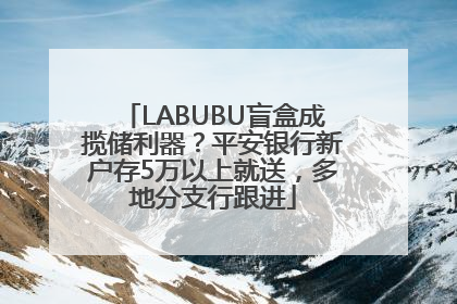LABUBU盲盒成揽储利器？平安银行新户存5万以上就送，多地分支行跟进